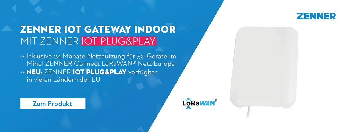 ZENNER IoT GatewayPLUS Indoor mit MZC LoRaWAN-Netz EUROPE & optionaler Visualisierung