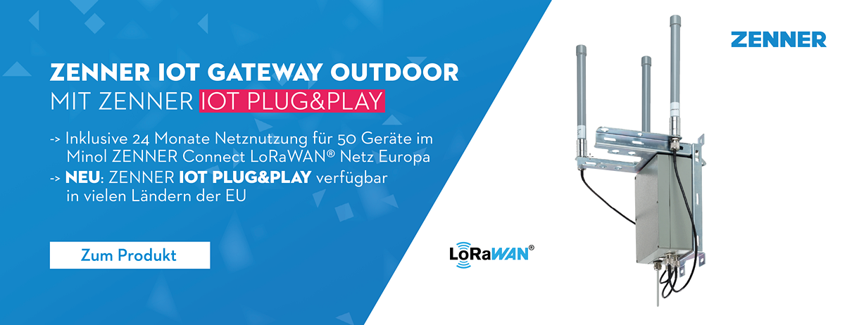 ZENNER IoT GatewayPLUS Outdoor mit MZC LoRaWAN-Netz EUROPE & optionaler Visualisierung