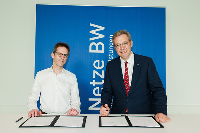 Vertragsunterzeichnung für ersten Roamig-Test für LoRaWAN in Deutschland zwischen Minol ZENNER Connect GmbH und Netze BW GmbH